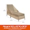 Modern Leisure Basics Patio Chaise Lounge Cover, 76 in. L x 27 in. W x 3 in. H, Khaki 7648A - alternate 7